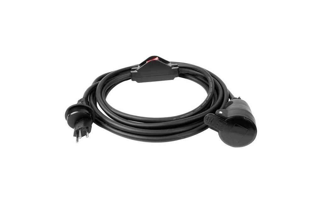 STEFFEN rallonge électrique avec interrupteur IP55, longueur de câble 5 m, T13