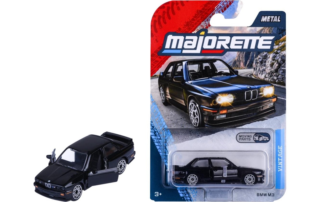 Majorette M3 E30 Métal, noir, 1:64