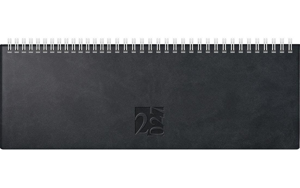 rido idé Agenda de table AC-Terminer 2027 307 x 105 mm, similicuir, noir