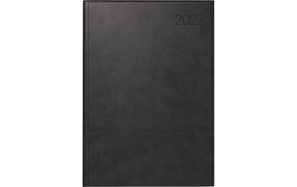 Simplex Agenda hebdomadaire Plan de studio Roma 1 W/2 S, 170 x 240 mm, noir