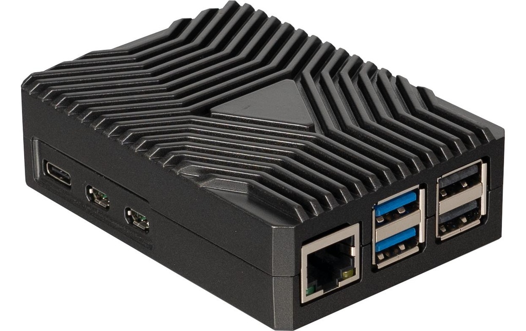 jOY-iT Boîtier pour Raspberry Pi 5 Aluminium, noir