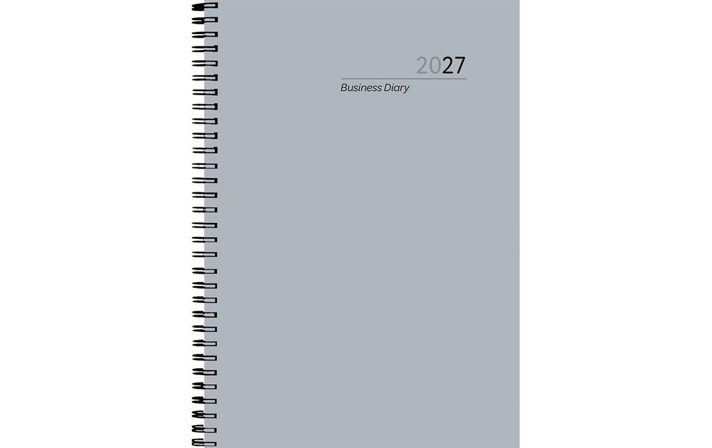Simplex Agenda hebdomadaire 2027 1W/2S, 169 x 240 mm, gris argenté