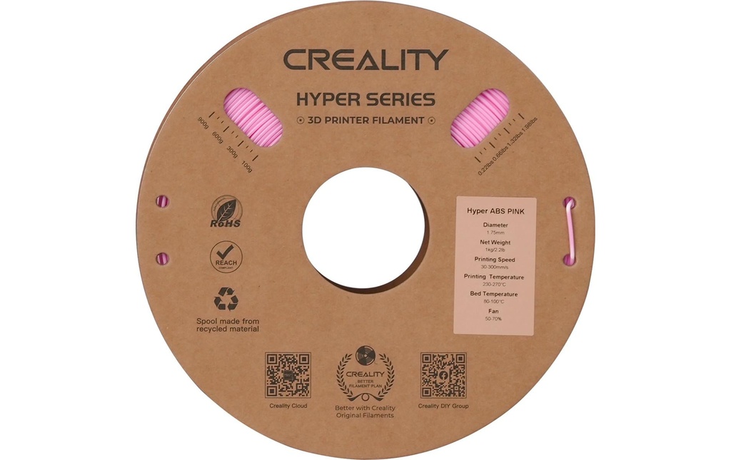 Creality Filament Filament ABS Creality Hyper Rose 1.75 mm 1 kg