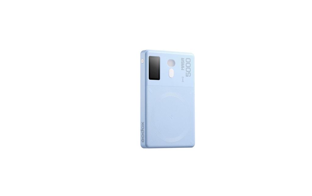 Godox MA5R Lumière RGB panel avec powerbank bleu clair