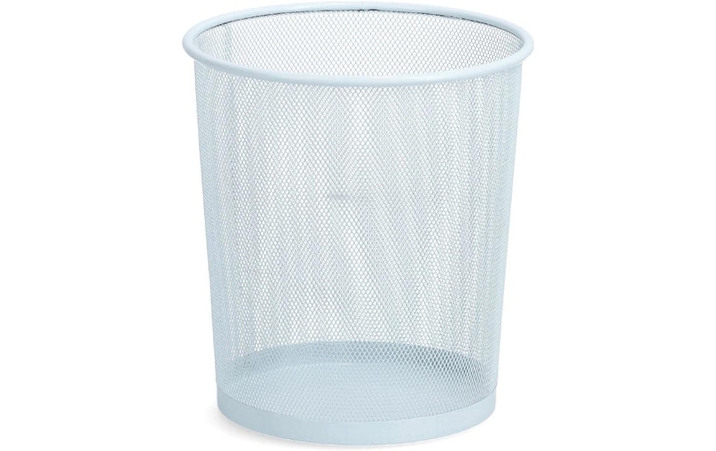 Zeller Present Corbeille à papier Mesh 12 l, Blanc