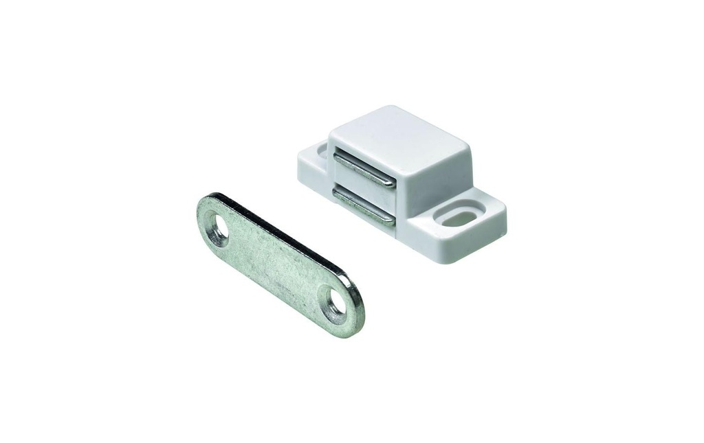 HETTICH loquet magnétique 15 x 13 mm, force de retenue 2 kg, blanc