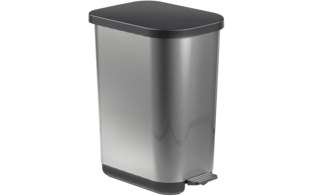 Rotho Poubelle à pédale Poubelle à pédale 35 l Orbe 35 l, Argenté
