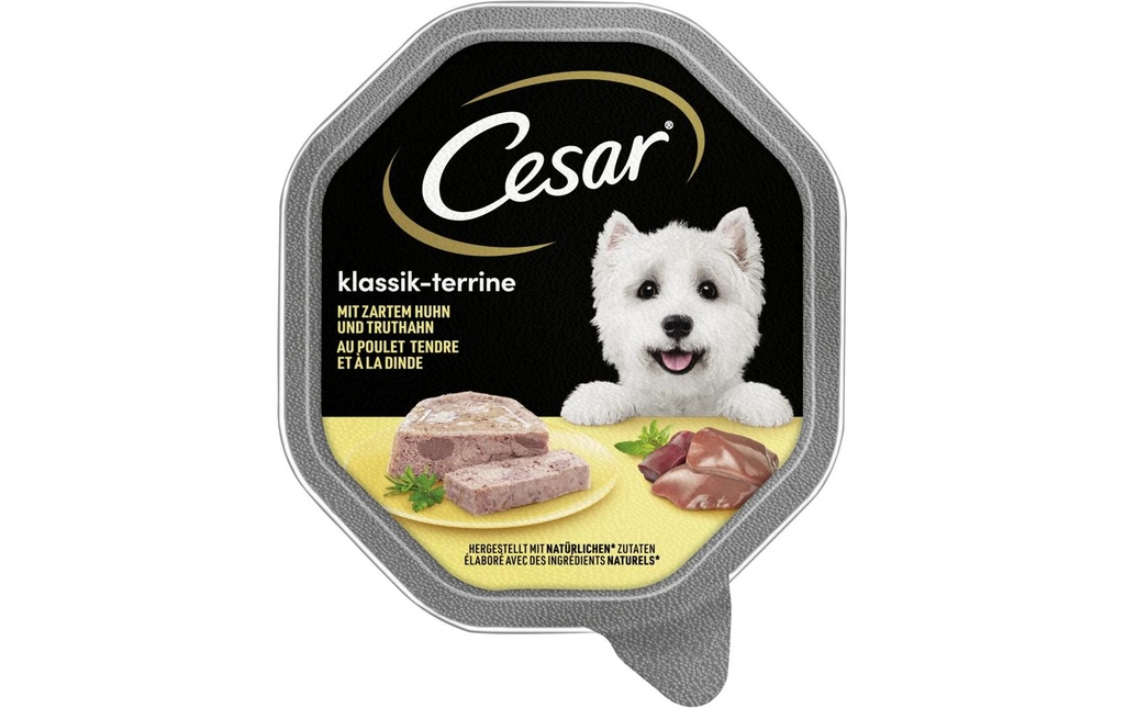 Cesar Classique Pâté, Poulet & Dinde, Adulte