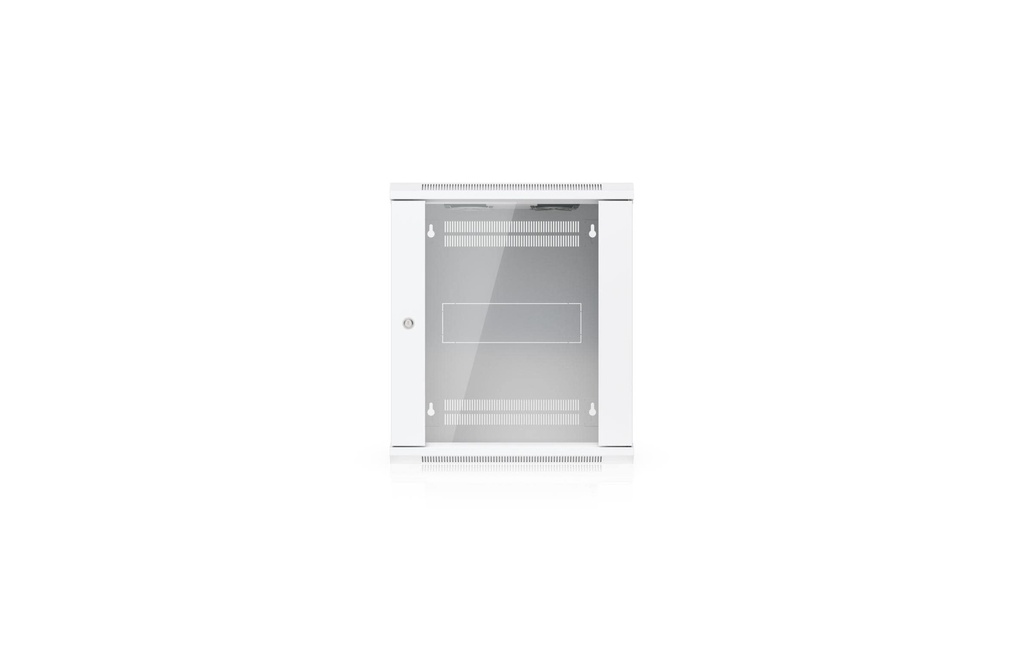 Ubiquiti Coffre de mur Rack 12U 19 / 12HE / Blanc,  Porte vitrée