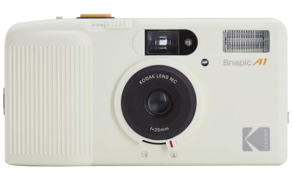 Kodak Caméra analogique Snapic A1 35 mm Film avec flash blanc