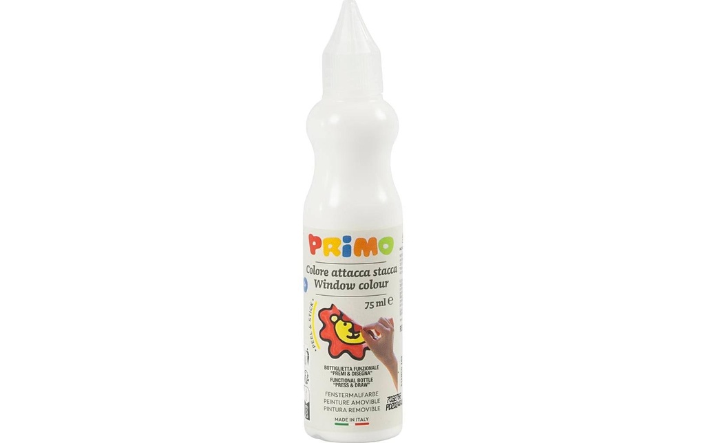 Primo Peinture pour fenêtres, blanche, 75 ml / 1 flacon 75 ml, Blanc