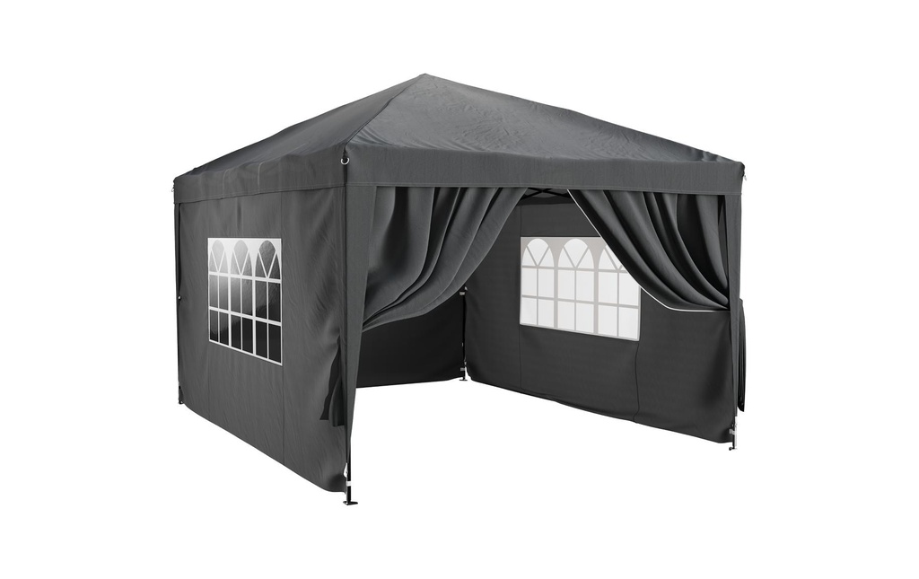 Tristar Pavillon avec parois latérales amovibles 3 x 4 m, anthracite