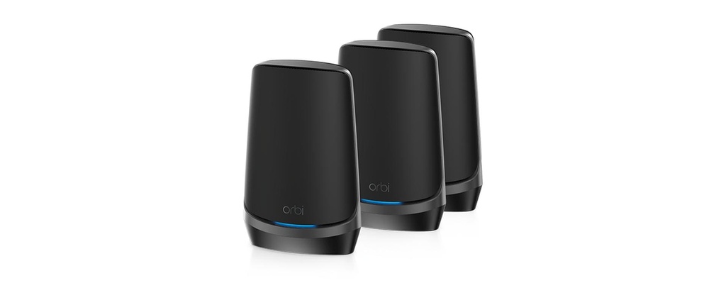 Netgear Système Mesh Orbi WiFi 6E Quad-band RBKE963B-100EUS Ensemble de 3