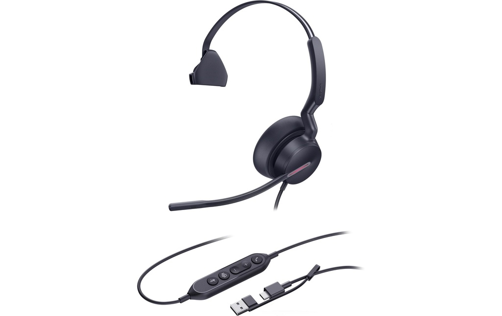 Yealink Casque d'affaires UH46 Mono USB-C/A