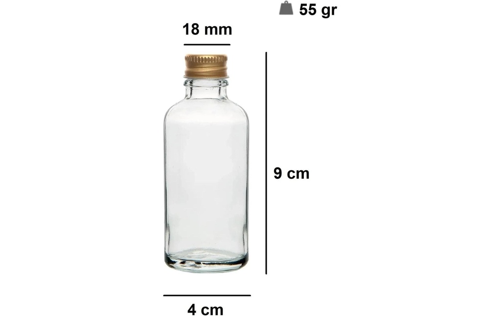 Hermia Lot de bouteilles en verre 50 ml, 6 Pièce/s