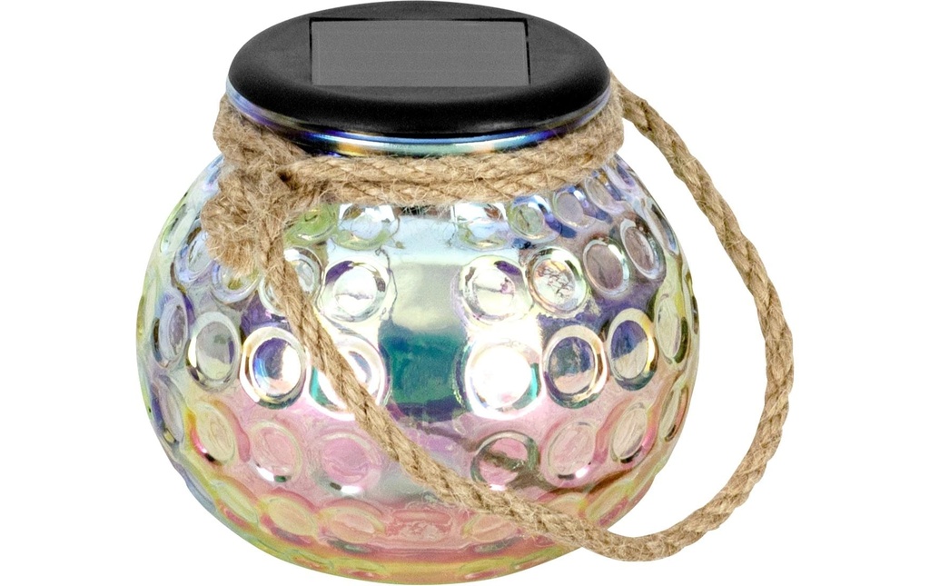 EGLO Leuchten Photophore solaire en verre irisé