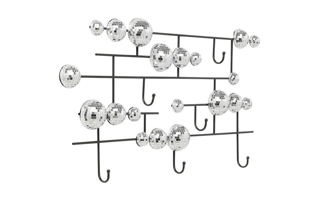 Kare Portemanteau mural Disco Balls 44.5 x 79 x 5.5 cm