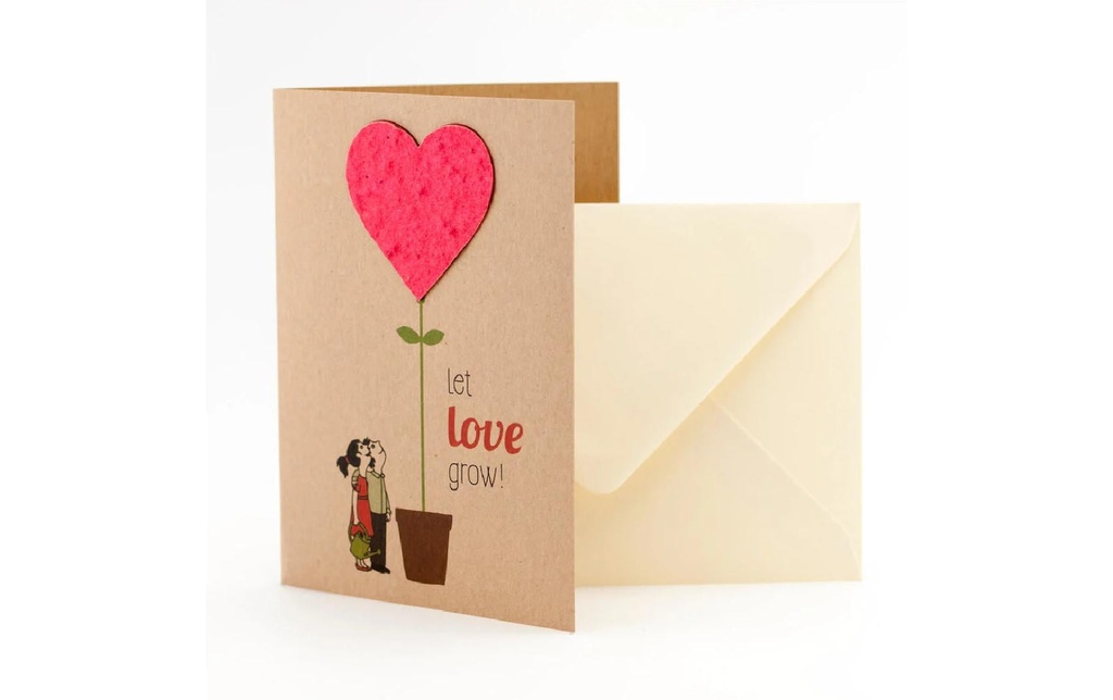 Die Stadtgärtner Que l'amour grandisse Carton A6 motif fleurs Enveloppe incluse