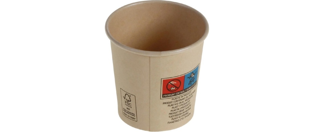 belesse nature Gobelet en carton bambou 1 dl 50 Pièce/s
