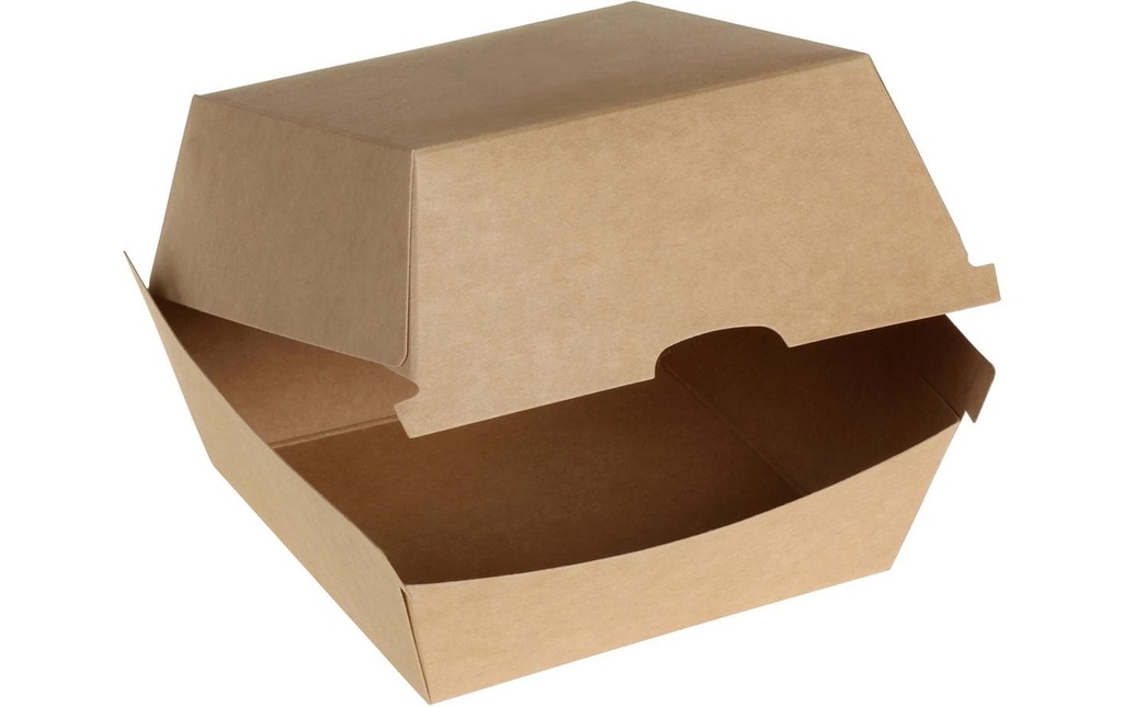 belesse nature Boîte à hamburgers Kraft marron 50 Pièce/s