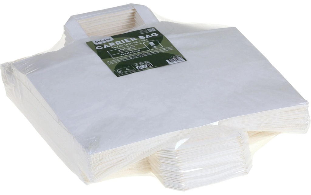 belesse nature Sac en papier blanc 50 Pièce/s