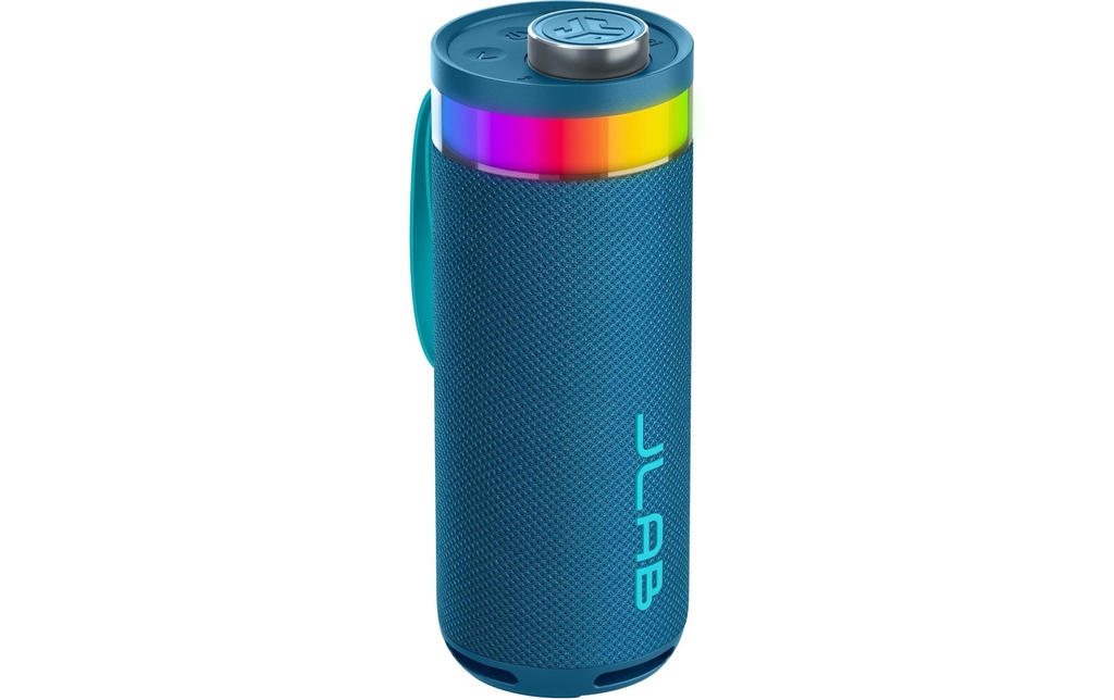 Jlab Aller à la fête Navy, Bluetooth, étanche, éclairage RGB, 10 W