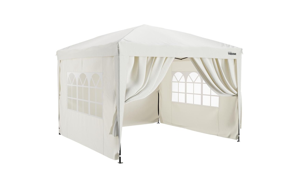 Tristar Pavillon avec parois latérales amovibles Beige 3 m
