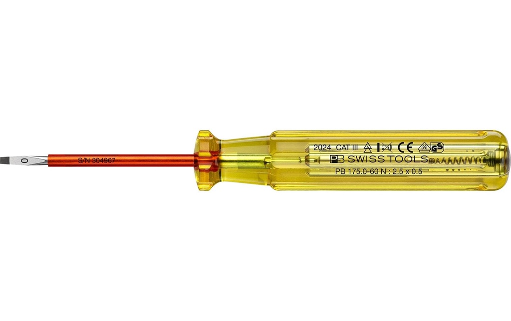 PB Swiss Tools Testeur de phase PB 175.0-60 VAC Plat/Détecteur de tension