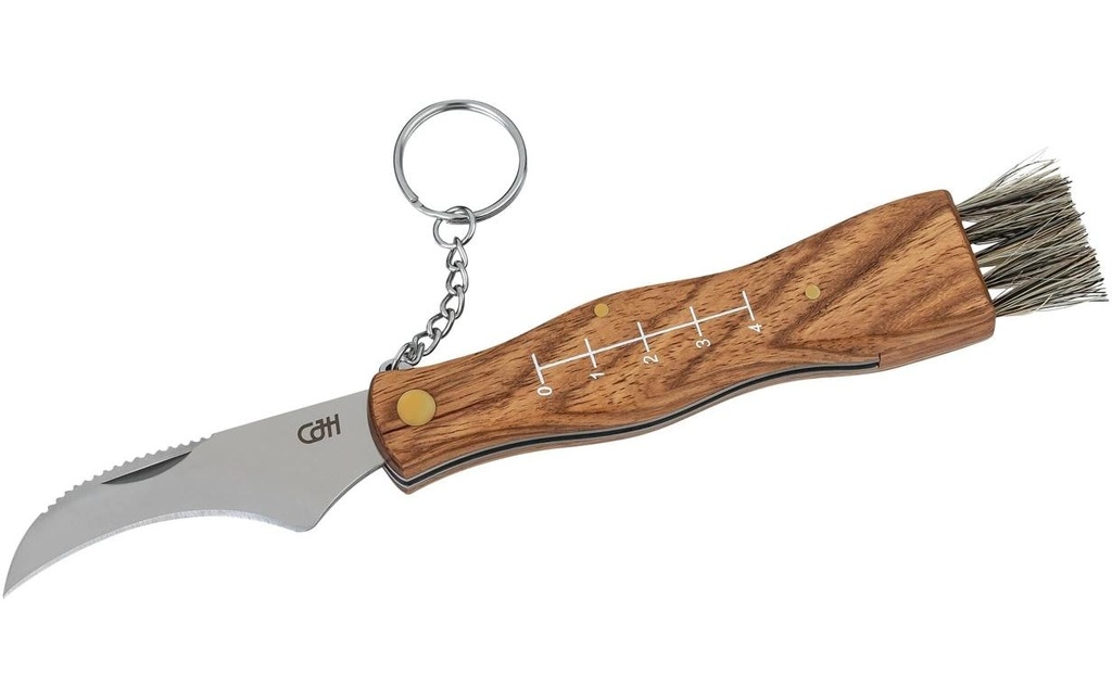 Herbertz CJH Couteau à champignons avec brosse & étui en nylon