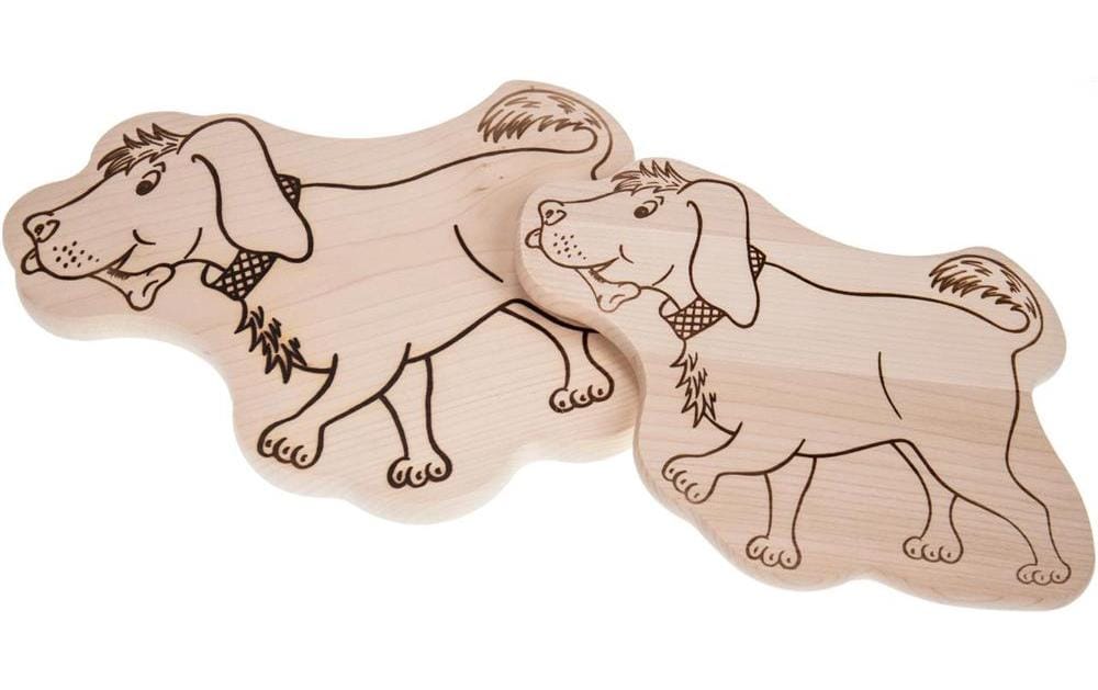 creanorm Planche à découper Érable FSC en forme de chien, 23 x 21 x 1.2 cm