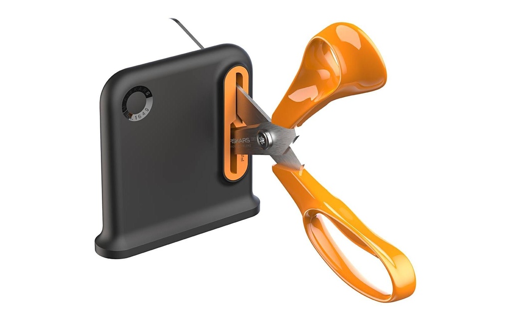 Fiskars Affûteur de ciseaux 10 cm, Acier inoxydable, Droitiers