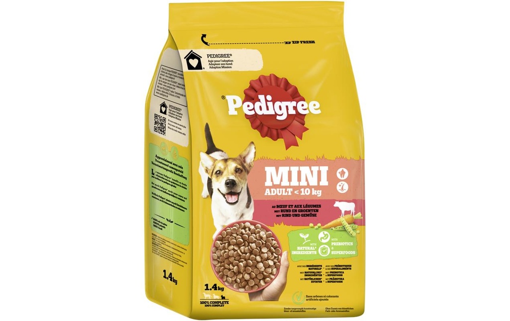 Pedigree Mini Adulte avec bœuf et légumes pour petites races