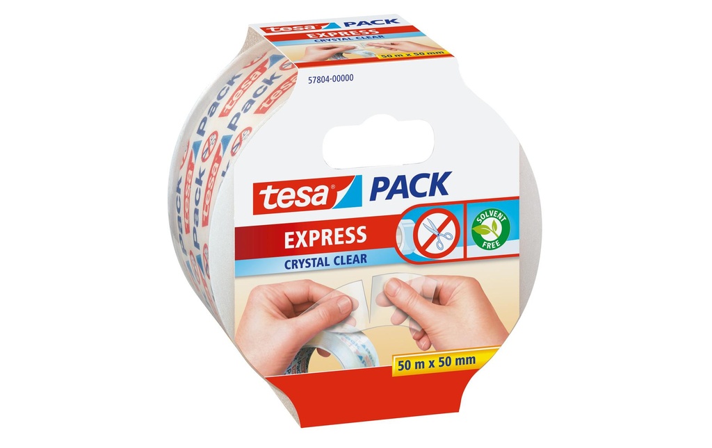 tesa ruban d'emballage 50 mm x 50 m, Transparent