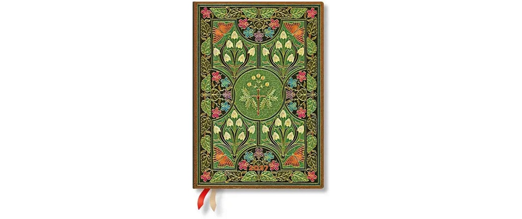 Paperblanks Agenda hebdomadaire La poésie en fleur 2027, Vert
