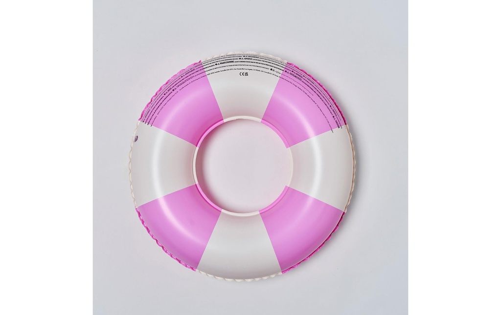 Sunnylife Mini Pool Ring: fête au bord de la piscine Rayure magenta