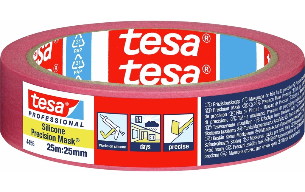 tesa Ruban de masquage en silicone 25 m × 25 mm