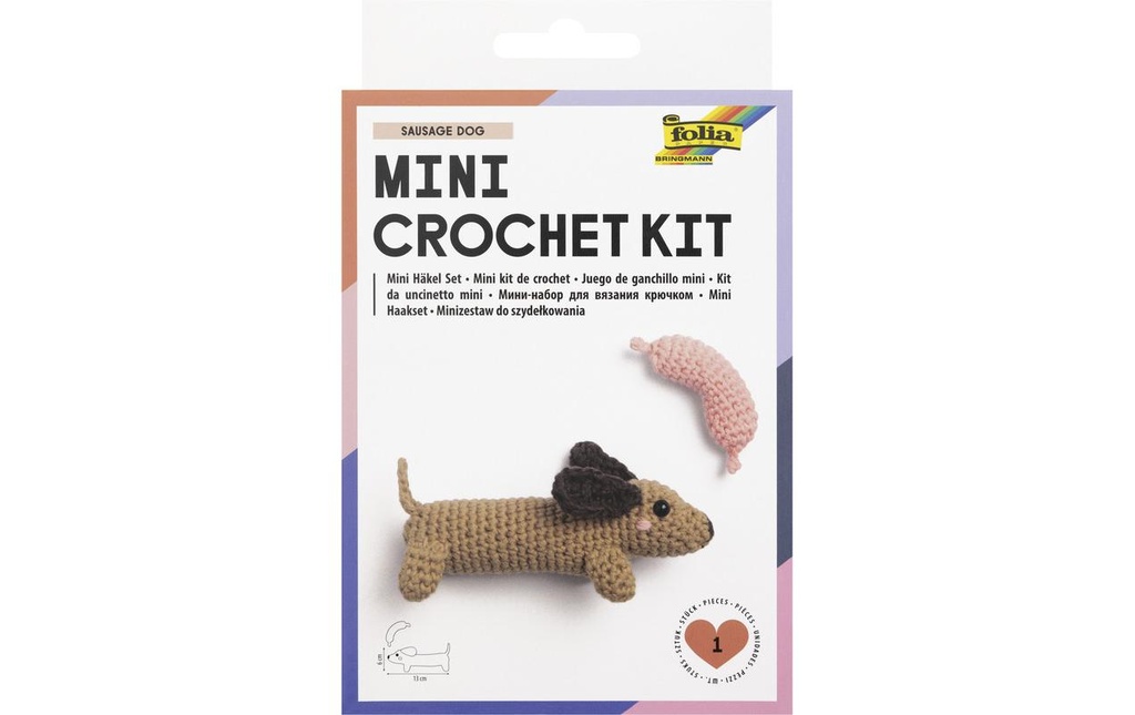 FOLIA Mini-set crochet Sausage Dog