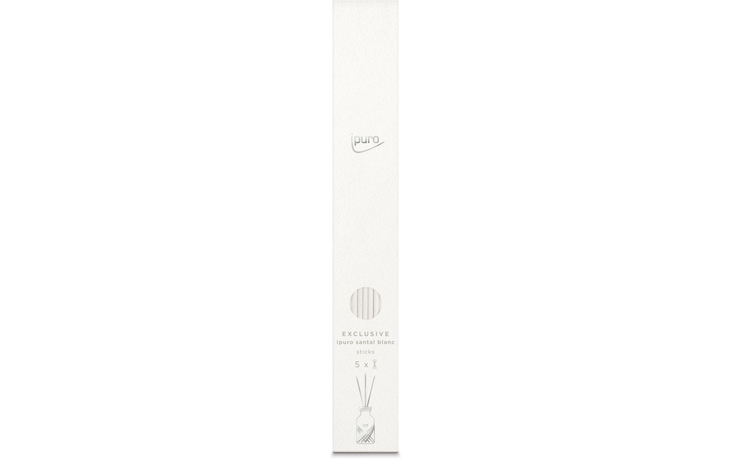 ipuro Bâtonnets de remplacement Santal Blanc 5 pièces pour 240 ml