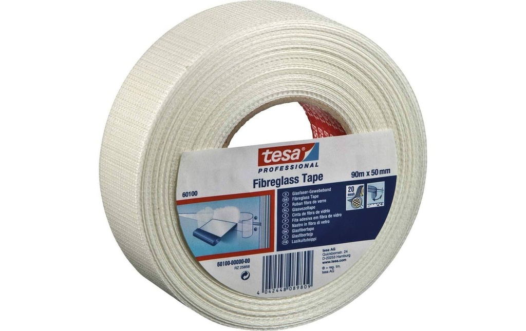 tesa Ruban en fibre de verre « Professional » 48 mm x 45 m, Blanc