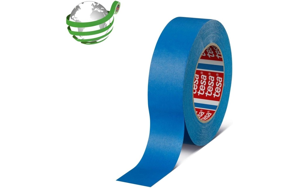 tesa Ruban de masquage en crêpe bleu, résistant à la chaleur 50 mm x 50 m