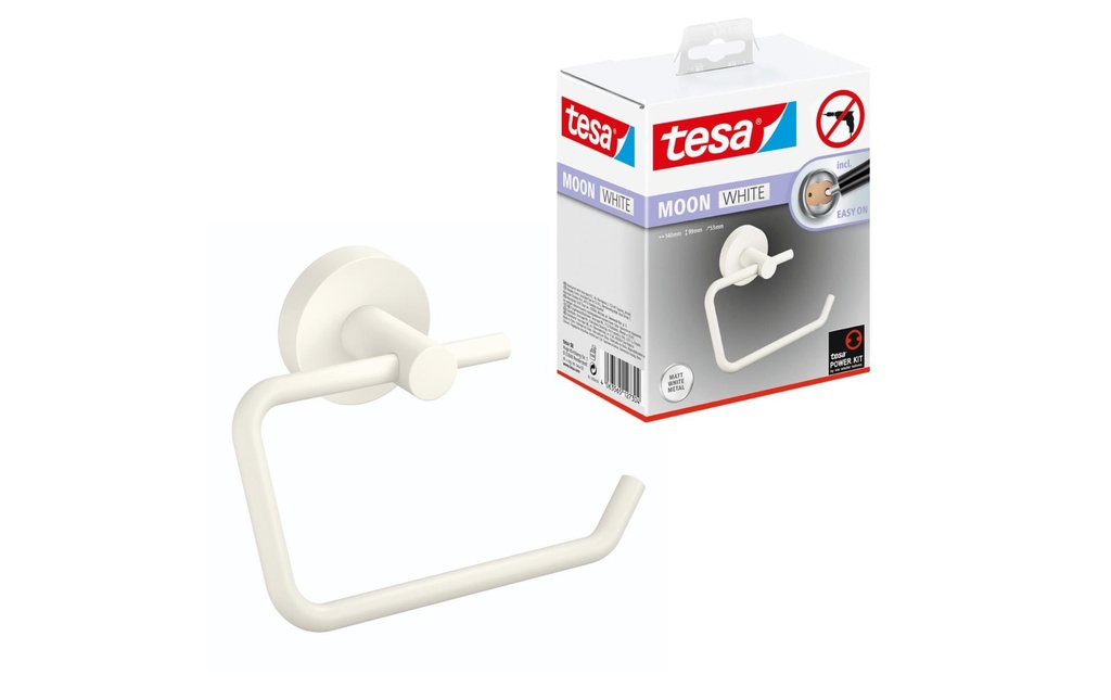 tesa Porte-rouleau pour papier toilette Moon Blanc