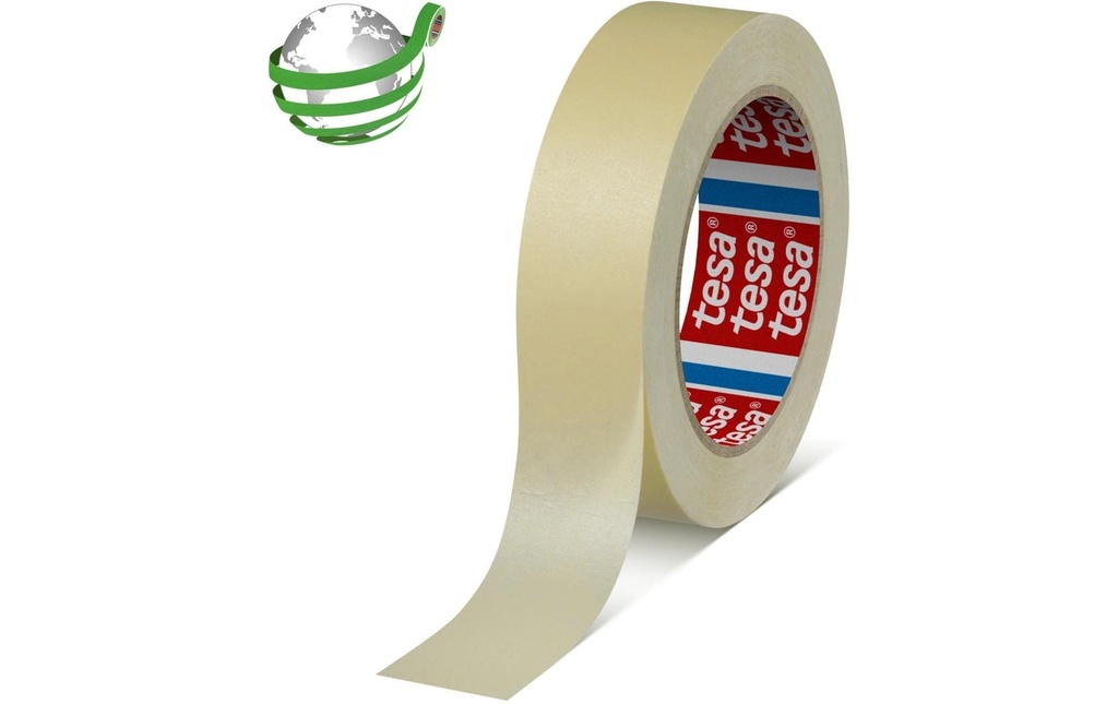 tesa Ruban de masquage en crêpe résistant à la chaleur PV1 50 m x 50 mm, chamois