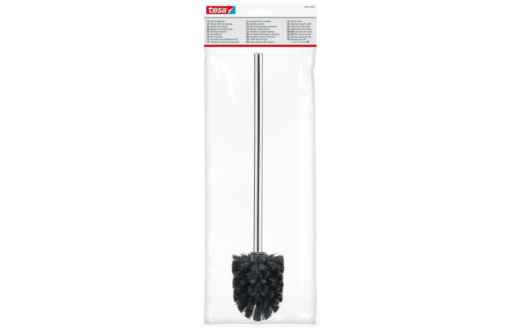 tesa SPARE Brosse de toilettes de rechange Noir/Chrome