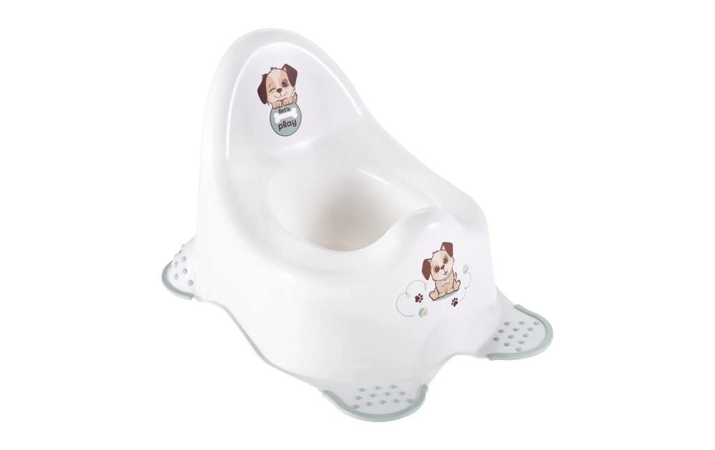 keeeper Adam Pot pour bébé en plastique avec système antidérapant Blanc