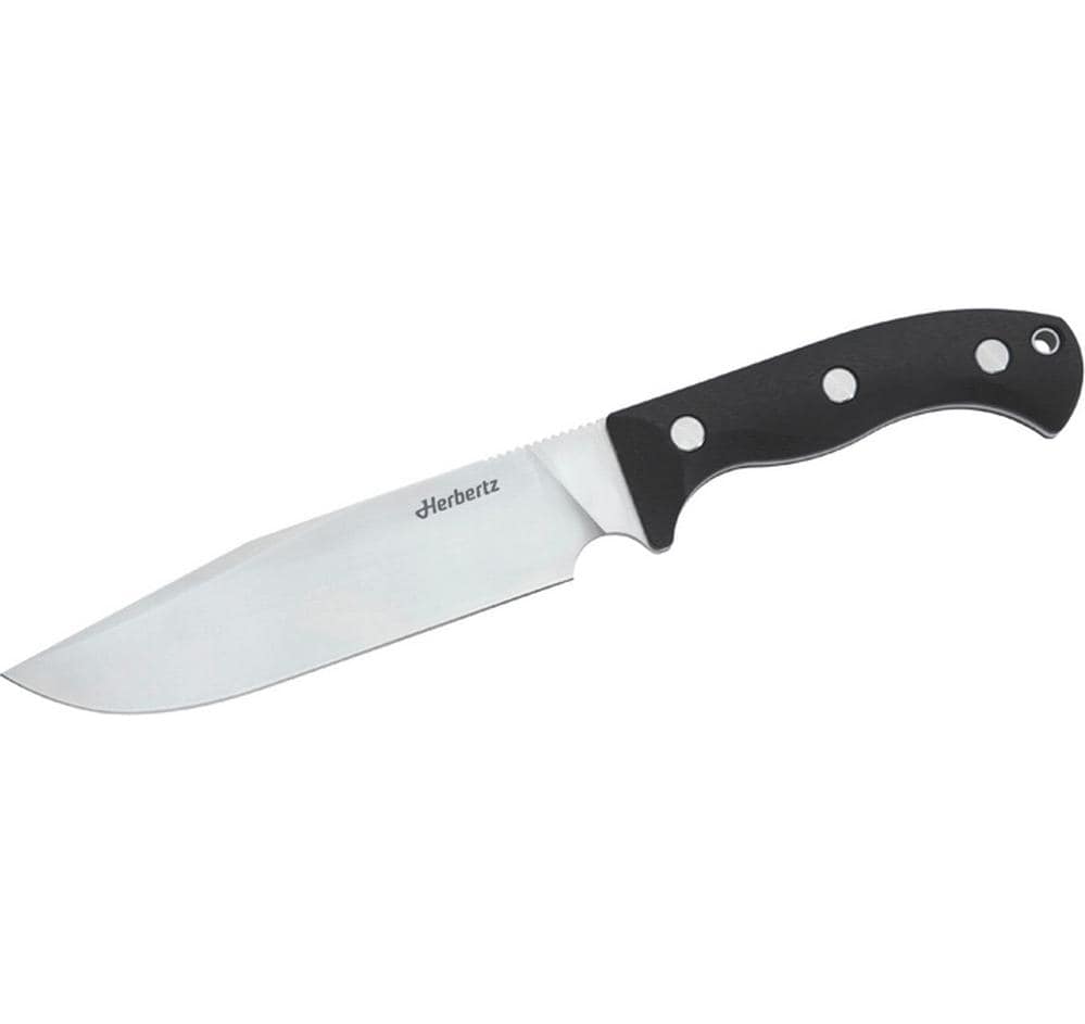 Herbertz Couteau de camp et de plein air D2 noir G10