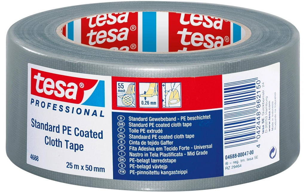 tesa 4688 50 mm x 25 m, Rouge