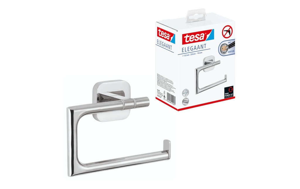 tesa Porte-rouleau pour papier toilette ELEGAANT Argenté