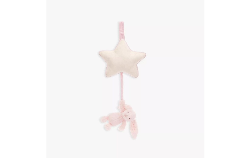 Jellycat Peluche Lapin timide-musique pull-mobile, Rose