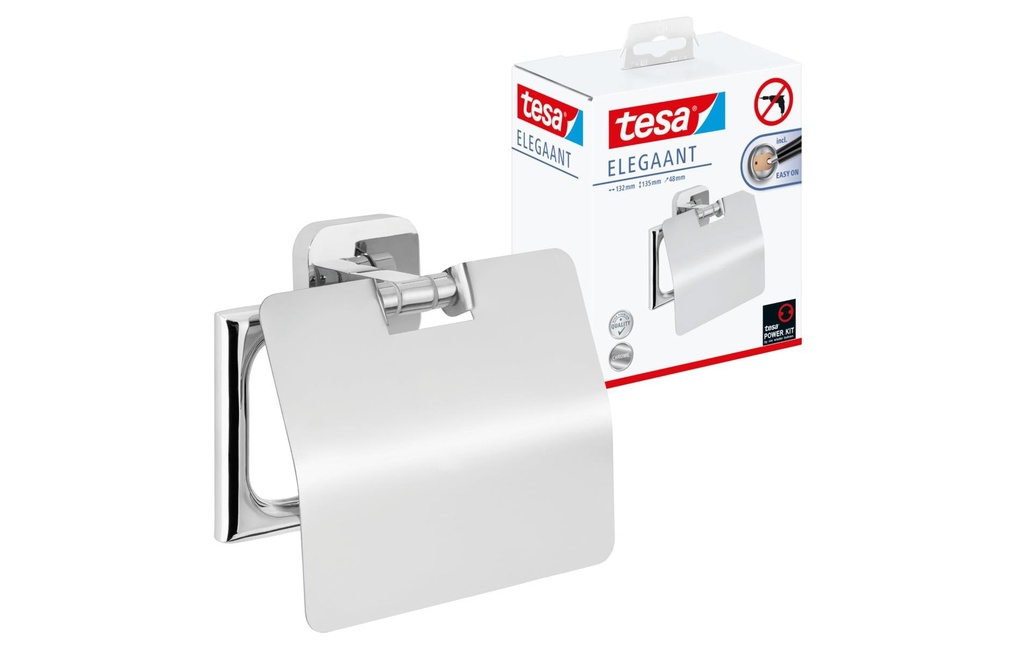 tesa Porte-rouleau pour papier toilette ELEGAANT Chrome