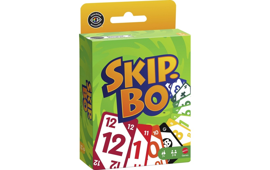 Mattel Spiele Jeux de cartes Skip-Bo pour les enfants, les adultes et les familles